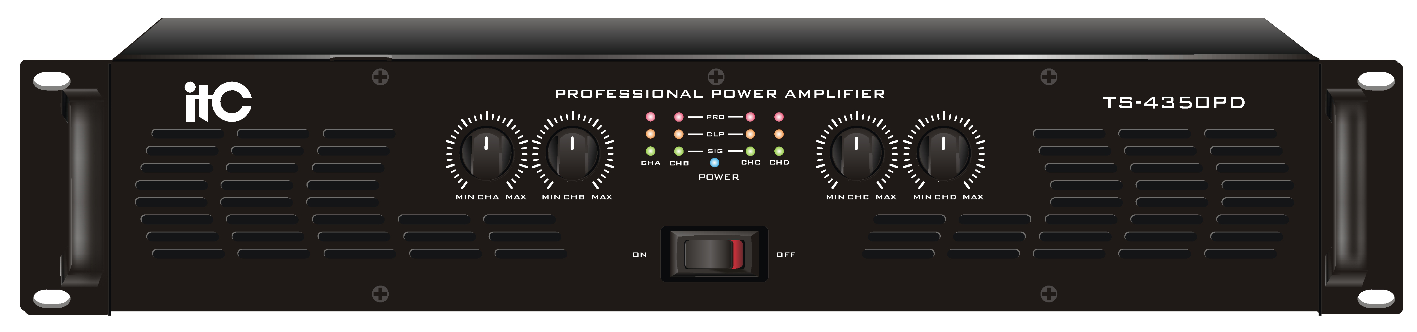 Усилитель ITC TS-4350PD 4-канальный усилитель 4х200W / 8 Ом, 4х350W / 4 Ом